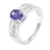 Anillo Circón Redondo Morado