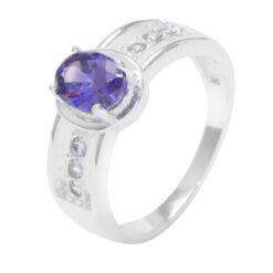 Anillo Circón Redondo Morado