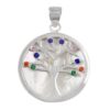 Colgante Árbol De La Vida Con Circones Colores Fondo Nácar