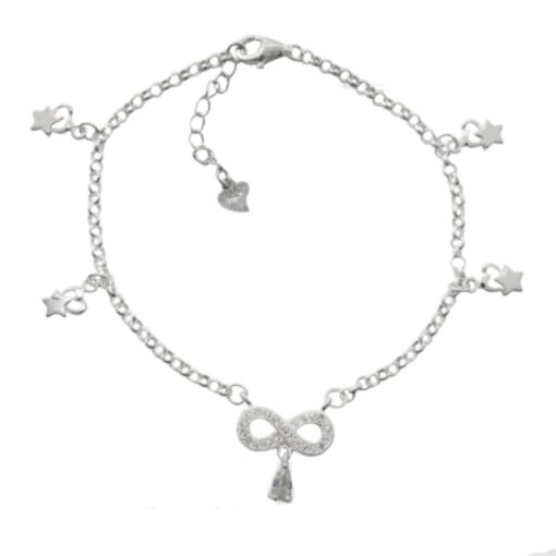 Pulsera Infinito Y Estrellas 17cms Mas 3cms Extensión