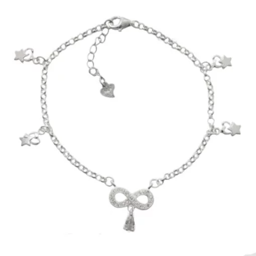 Pulsera Infinito Y Estrellas 17cms Mas 3cms Extensión