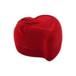 Caja Diseño Corazón Para Aro - Anillo Línea Terciopelo 5 X 5