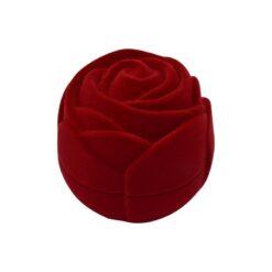 Caja Diseño Rosa Para Aro - Anillo Línea Terciopelo 6 X 6 X 6