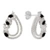 Aros Gota Con Circones Varios Colores Plata 925