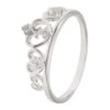 Anillo Corona Formada Por Corazones Con Circones Plata 925
