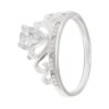 Anillo Corona Lady Con Circón Color Cristal Plata 925