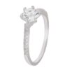 Anillo Solitario Cristal De Plata 925
