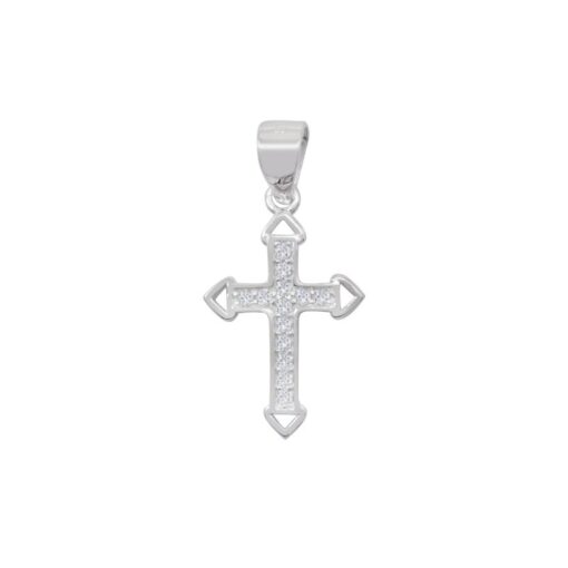 Colgante Cruz con Micro Circones 15 x 10 mm plata 925