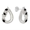 Aro Circones Negros Plata 925