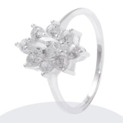 Anillo Lady Cristal Plata 925