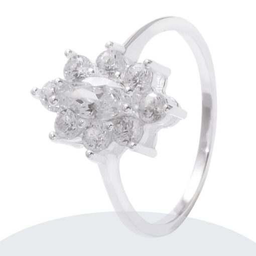 Anillo Lady Cristal Plata 925