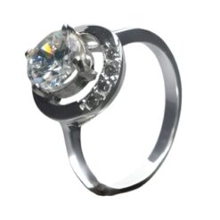 Anillo de Plata 925 con Circón Blanco – Brillo y Estilo Sofisticado